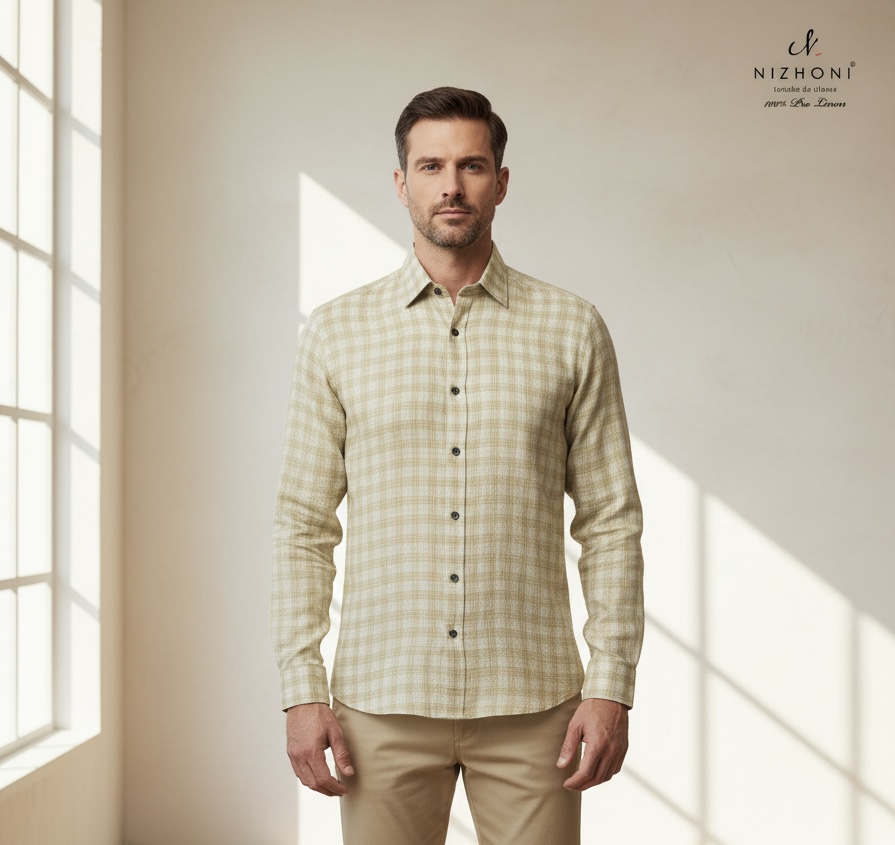 <p>YELLOW FULL SLEEVE BOX PRINT SHIRT 1888</p>